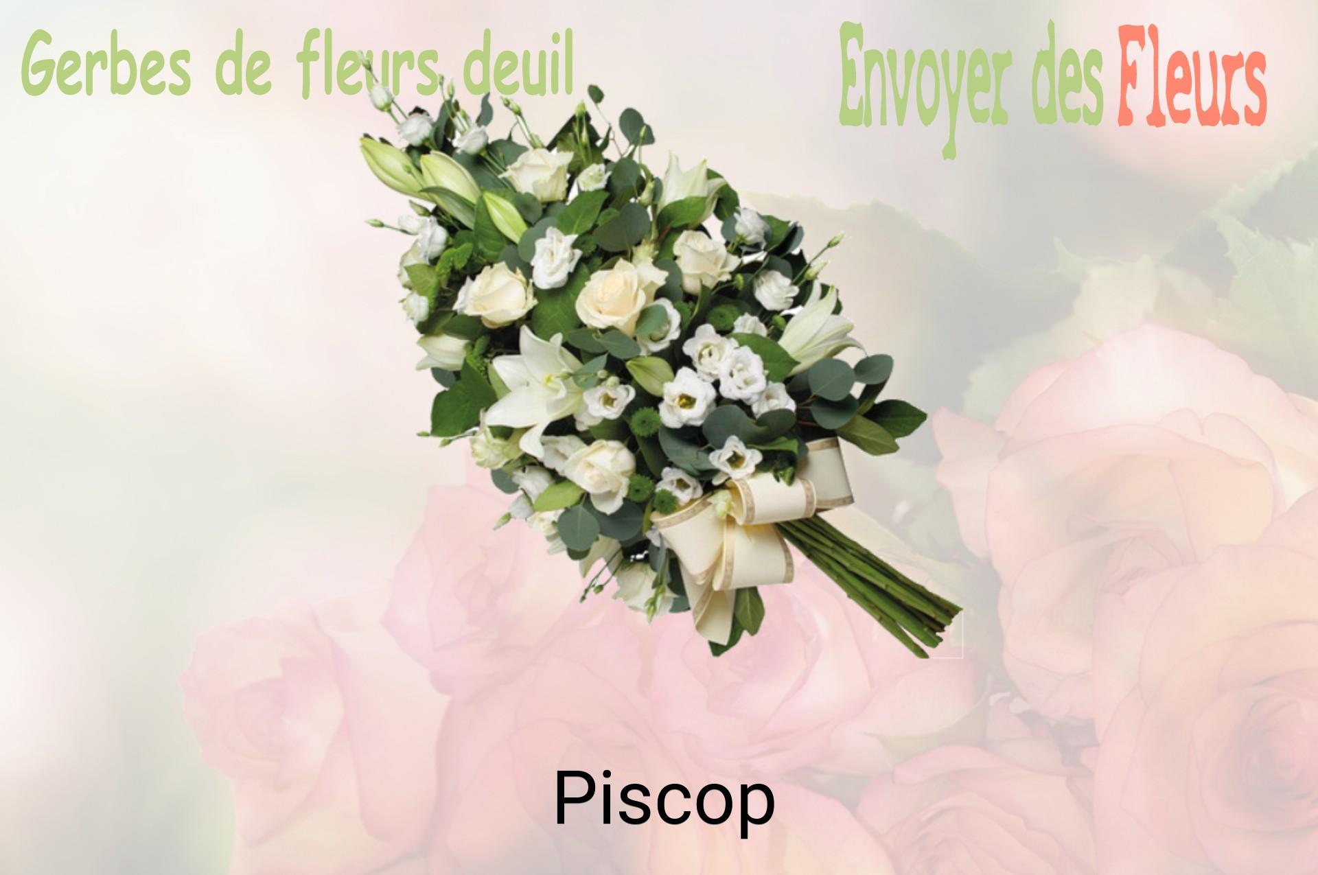 Gerbe de fleurs de deuil livrée à Piscop
